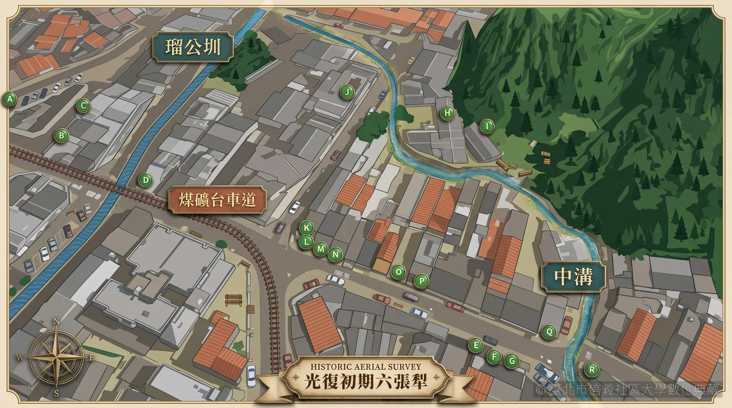 光復初期六張犁/崇德街地圖